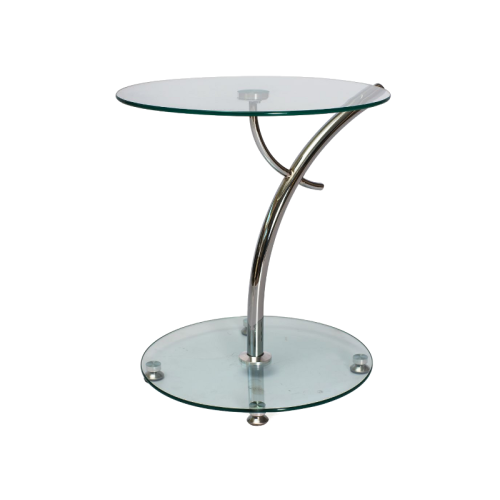 Coffee table MUNA tempered glass top and metal frame 50x50x55cm DIOMMI MUNA