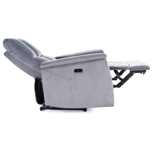 Relaxing armchair NEPTUNE M gray velvet 76x96-160x96 DIOMMI NEPTUNMVSZ