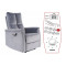 Relaxing armchair NEPTUNE M gray velvet 76x96-160x96 DIOMMI NEPTUNMVSZ