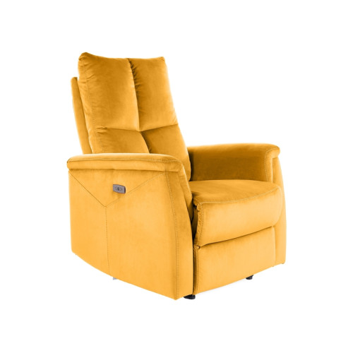 Relaxing armchair NEPTUNE curry velvet 76x96-160x96 DIOMMI NEPTUNVCU