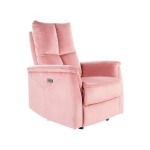 Relaxing armchair NEPTUNE antique pink velvet 76x96-160x96 DIOMMI NEPTUNVRA
