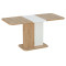 Dining table NEXT laminated boards 110(145)x68x75cm oak, white DIOMMI NEXTDABM110D