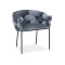 Chair NORTE gray velvet and black March 76x40x75 DIOMMI NORTEVCSZ