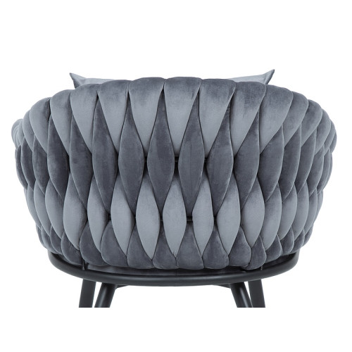 NUVO VELVET CHAIR BLACK FRAME / GRAY BLUVEL 14 DIOMMI NUVOVCSZ