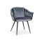 NUVO VELVET CHAIR BLACK FRAME / GRAY BLUVEL 14 DIOMMI NUVOVCSZ