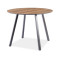 Round kitchen table OAKLAND made of MDF, veneer and metal 100x100x75cm walnut and black DIOMMI OAKLANDORC100