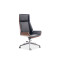 Office chair MARYLAND black eco leather and walnut 57x49x110 DIOMMI OBRMARYLANDCOR