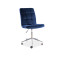 Office chair Q-020 blue velvet and chrome 51x40x87 DIOMMI OBRQ020VGR