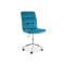 Office chair Q-020 turquoise velvet and chrome 51x40x87 DIOMMI OBRQ020VTR
