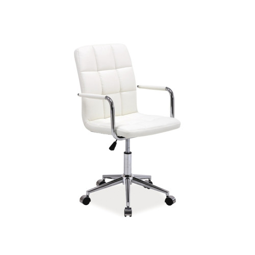 Office chair Q-022 white and chrome 51x40x87 DIOMMI OBRQ022B
