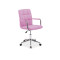 Office chair Q022 pink chrome 51x40x87 DIOMMI OBRQ022R
