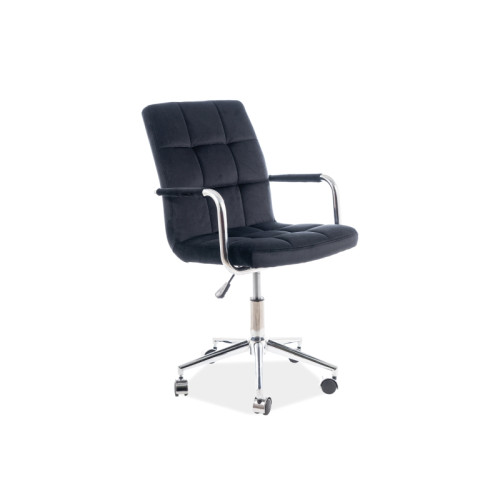 Office chair Q-022 black velvet and chrome 51x40x87 DIOMMI OBRQ022VC