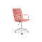 Office chair Q-022 antique pink velvet and chrome 51x40x87 DIOMMI OBRQ022VRA