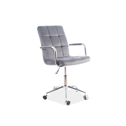 Office chair Q-022 gray velvet and chrome 51x40x87 DIOMMI OBRQ022VSZ