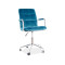 Office chair Q-022 turquoise velvet and chrome 51x40x87 DIOMMI OBRQ022VTR