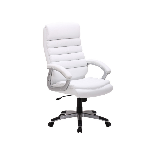 Office chair Q-087 white eco leather 66x50x115 DIOMMI OBRQ087B