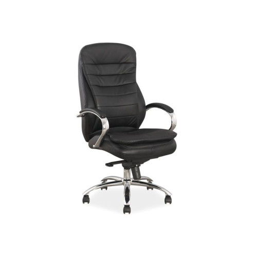 Office chair Q-154 black leather 65x53x116 DIOMMI OBRQ154CS