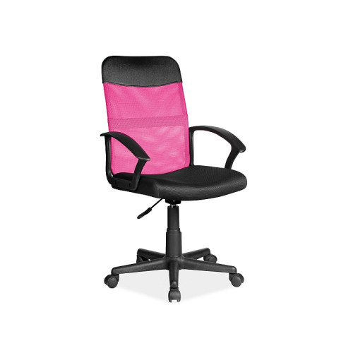 Swivel chair Q-702 in pink and black DIOMMI OBRQ702RC