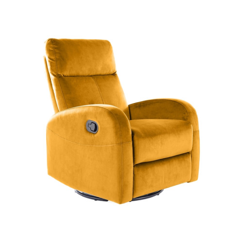 Extendable armchair OLIMP curry velvet 72x80-160x101 DIOMMI OLIMPVCU