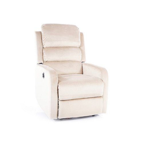 Extendable armchair PEGAZ beige velvet 64x88-160x102 DIOMMI PEGAZVBE