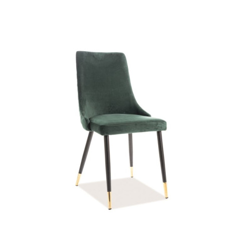 Upholstered chair PIANO green velvet black golden 47x44x93 DIOMMI PIANOVCZ