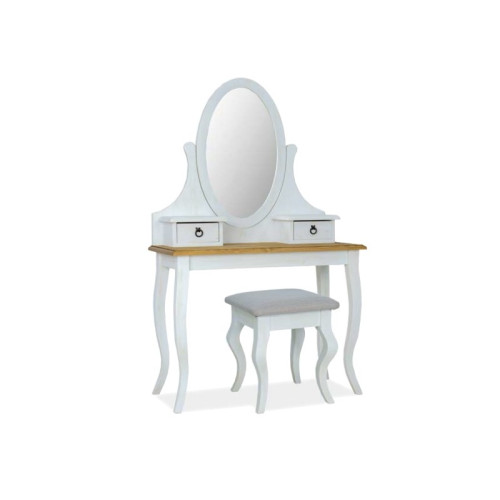 Dresser with stool Porhad honey brown/pine patina  100x45x160 DIOMMI POPRADBMSPT 80-1859