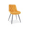 Upholstered chair PRAGA curry rips and black mat 49x43x84 DIOMMI PRAGASCCU