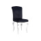 Upholstered chair PRINCE black velvet and chrome 46x44x100 DIOMMI PRINCEVCHC
