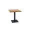 Kitchen table PURO natural veneer and metal 60x60x76cm oak/black DIOMMI PURODC60