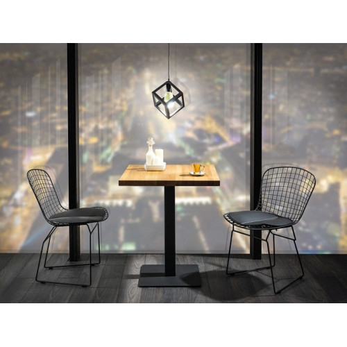 Bar table Puro 80x80x76 black/natural oak DIOMMI PUROLAMD80