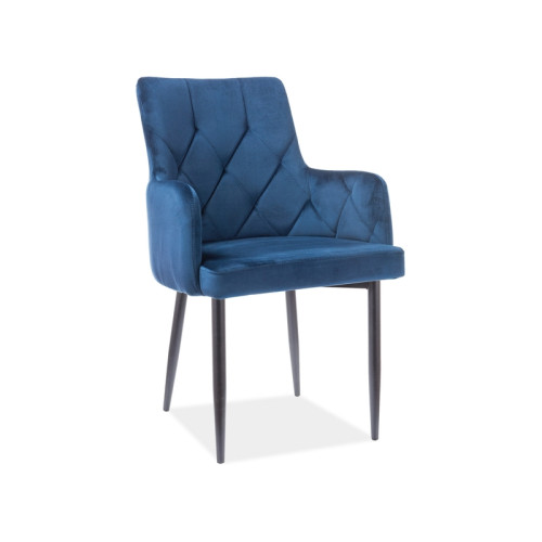 Upholstered chair RICARDO blue velvet 55x44x88 DIOMMI RICARDOVGR