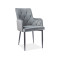 Upholstered chair RICARDO gray velvet 55x44x88 DIOMMI RICARDOVSZ