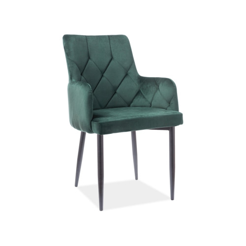 Upholstered chair RICARDO green velvet 55x44x88 DIOMMI RICARDOVZ
