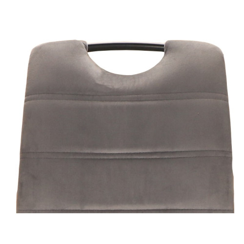 Upholstered chair RIPV gray velvet and black mat 44x38x92 DIOMMI RIPVCSZ