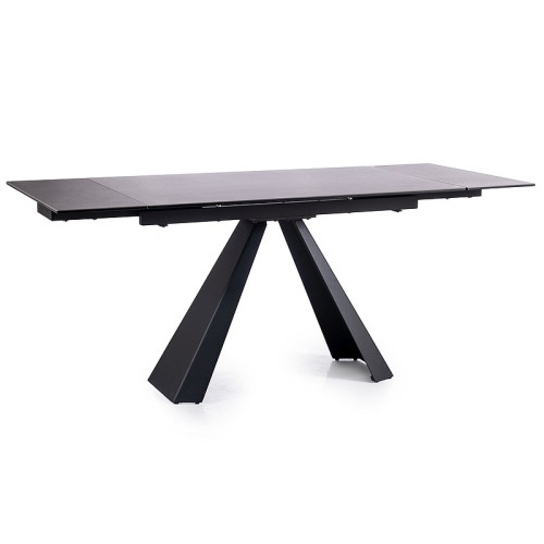 Extendable table SALVADORE CERAMIC II , tempered glass top and metal frame 120(180)x80x76cm DIOMMI SALVADORECII120