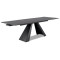 Extending table SALVADORE CERAMIC made of tempered glass and Italian ceramics 160(240)x90x76cm gray marble/black DIOMMI SALVADORESZC