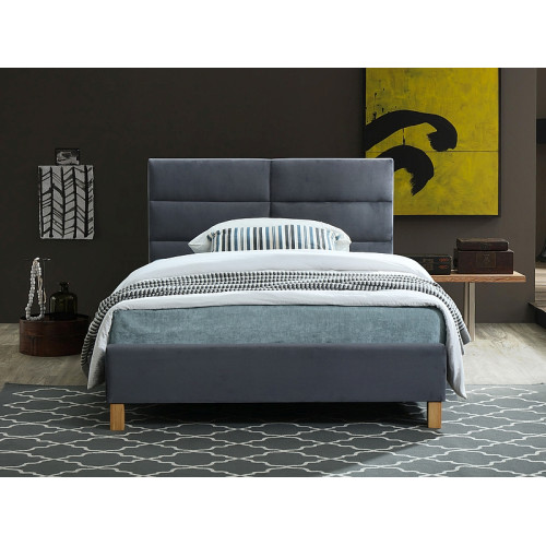 Upholstered Bed Sierra 120x200 Color Gray DIOMMI SIERRAV120SZD