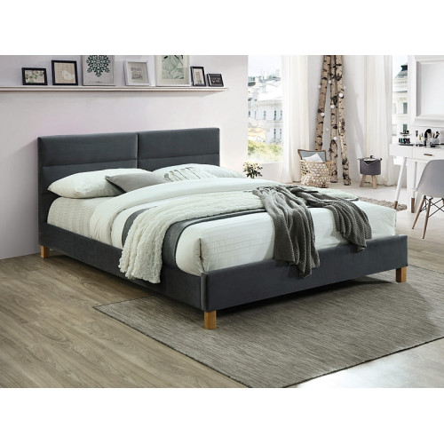 Upholstered Bed Sierra 160x200 Color Gray  DIOMMI SIERRAV160SZD