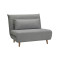 Extending armchair SPIKE gray velvet and beech 105x90-105x80 DIOMMI SPIKEVSZBU