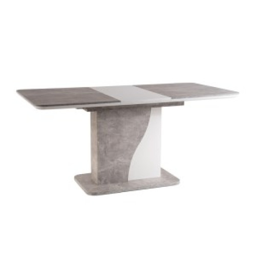 Extending table  laminated board white, gray  marble effect SIRIUSZ IN 120(160)x80x76cm  DIOMMI SYRIUSZSZBM120IN