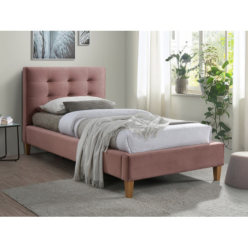  Upholstered Bed Texas 90x200 Color Pink DIOMMI TEXASV90RD
