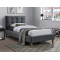 Upholstered Bed Texas 90x200 with Velvet Color Gray DIOMMI TEXASV90SZD