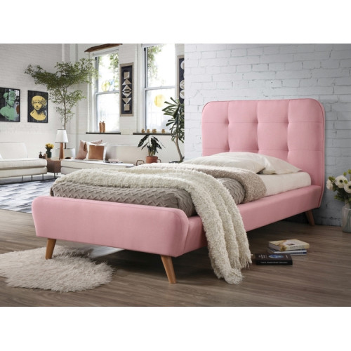 Upholstered Bed Tiffany 90x200 Color Pink  DIOMMI TIFFANY90R