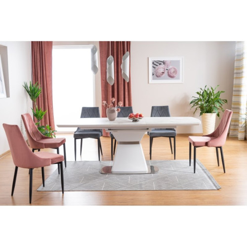 Upholstered chair Trix B gray velvet and black 49x47x89 DIOMMI TRIXBVCSZ