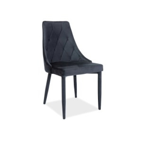 Upholstered dining chair Trix 49x47x89 metal upholstered frame/black velvet bluvel 19 DIOMMI TRIXVC1