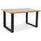 Dining table UMBERTO in solid oiled oak wood 150x90x78cm oak/ black DIOMMI UMBERTOLDC150