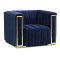Velvet armchair in blue navy color VOGUE1105x88x71 DIOMMI 80-187