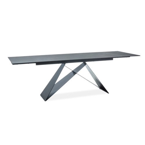 Extendable dining table WESTIN tempered glass 160(+80)x90x76 DIOMMI WESTINCC160