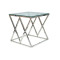 Metal console with transparent glass surface Zegna 55х55х55 DIOMMI ZEGNABS